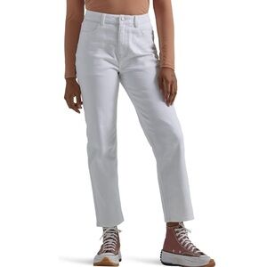 NWT Wrangler Women's High-Rise Rodeo Straight Leg Crop Jean White